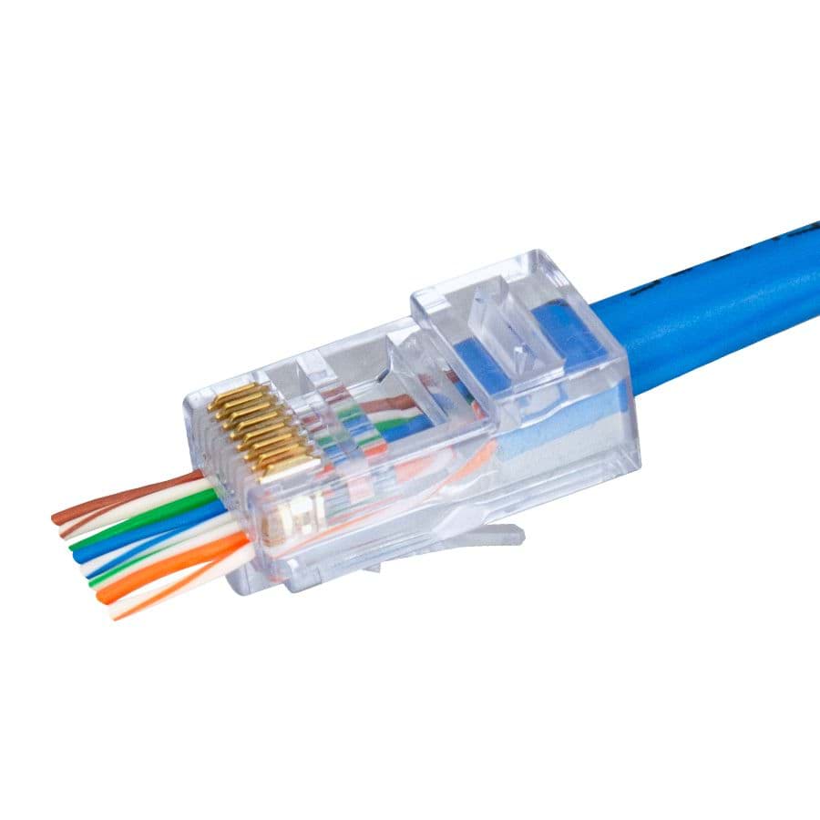 RJ45 PassThrough CAT5E UTP AWG24/1 AWG28-26/7 dmax=6,5mm