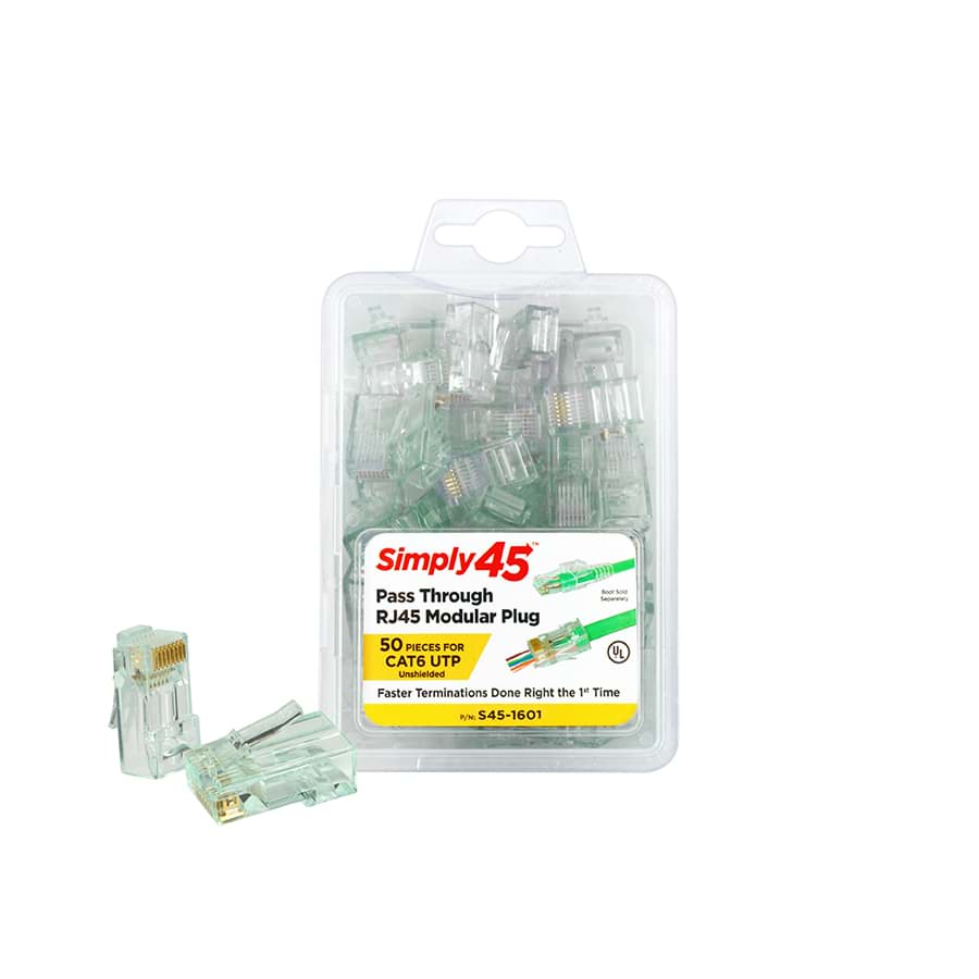RJ45 PassThrough CAT6 UTP AWG23/1 AWG26-24/7 dmax=6,5mm BL50