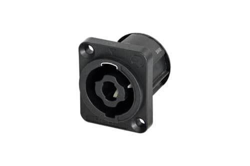 Luidspreker connector chassis 4-polig D-size tab 4.8x0.5mm