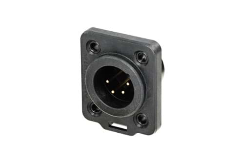 XLR chassis TOP IP65 4p male