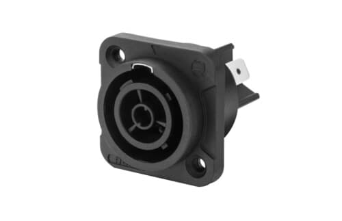 power X-series paneelmontage 2 pin + aarde bus tab 6,3x0,8mm
