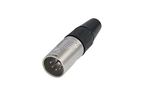 XLR kabeldeel 5 pin pen nikkel behuizing zilvercontact REAN