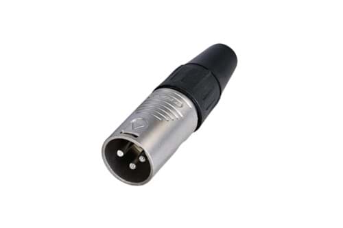 XLR kabeldeel 3 pin pen nikkel behuizing zilvercontact REAN