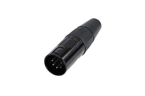 XLR kabeldeel 5 pin pen zwarte behuizing zilvercontact REAN