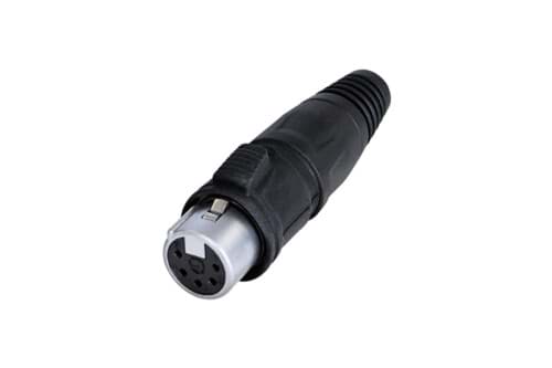 XLR kabeldeel 5 pin bus nikkel behuizing tincontact IP65 REAN