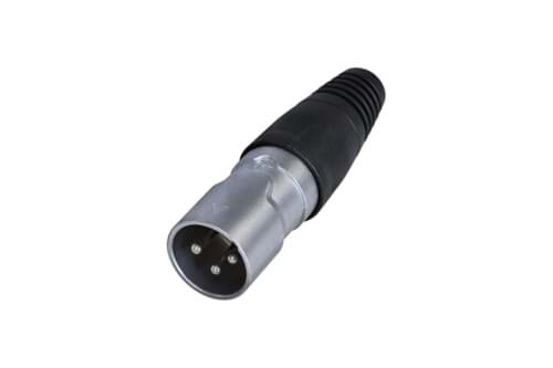 XLR kabeldeel 3 pin pen nikkel behuizing tincontact IP65 REAN