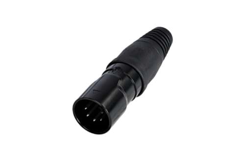 XLR kabeldeel 5 pin pen zwarte behuizing tincontact IP65 REAN