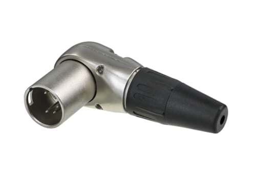 XLR kabeldeel haaks 5 pin pen nikkel behuizing zilvercontact REAN