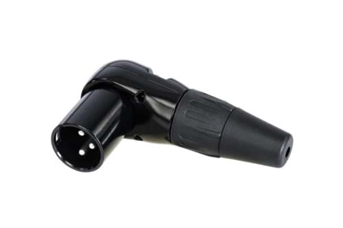 XLR kabeldeel haaks 3 pin pen zwarte behuizing zilvercontact REAN