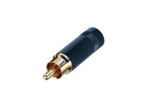 RCA steker nikkel behuizing goud contact kabelOD<7mm NYS