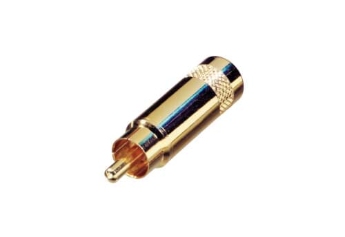 RCA steker goud behuizing goud contact kabelOD<7mm NYS