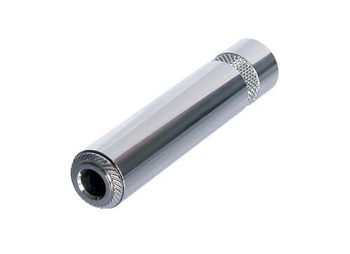 jack 6,3mm contrasteker 3-polig nikkel kabelOD<6mm NYS