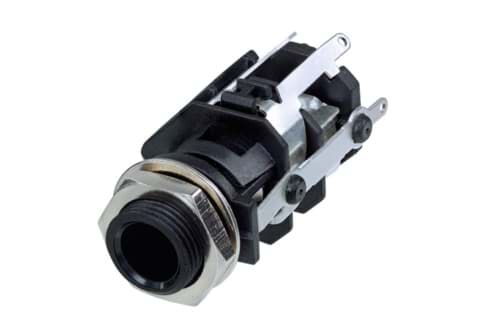 jack 6,3mm chassis solder stereo plactic nose RJ-series