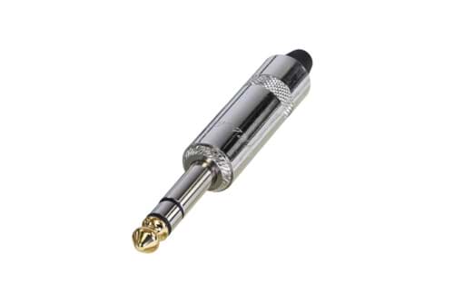 jack 6,3mm steker 3-polig nikkel goud-TIP NYS