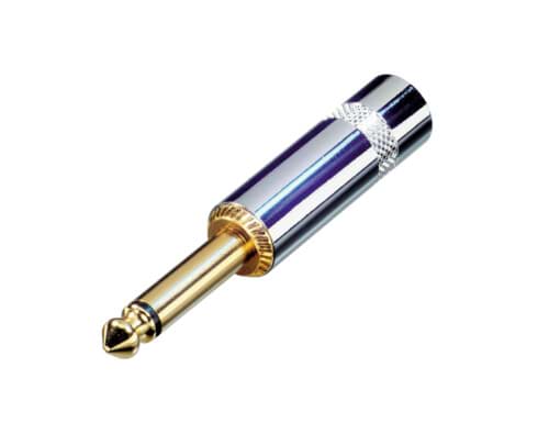 jack 6,3mm steker 2-polig nilkel goud-TIP NYS