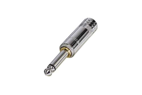 jack 6,3mm steker 2-polig nikkel tip switched to ground (silent) NYS
