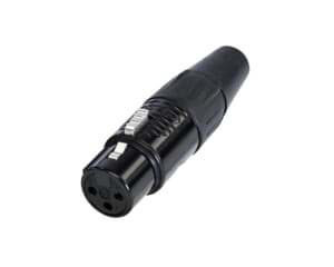XLR kabeldeel 3 pin bus zwarte behuizing zilvercontact BULK REAN
