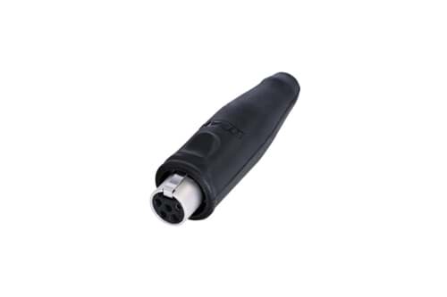 TINY XLR kabeldeel 5p female zwart/goud rubber