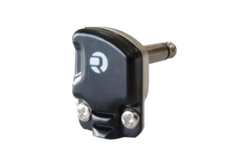 jack 6,3mm steker 2-polig zwart Pancake
