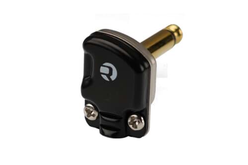 jack 6,3mm steker 2-polig zwart goud Pancake
