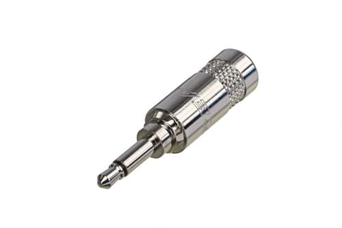 jack 3,5mm steker 2-polig nikkel kabeldiameter 6.4mm max