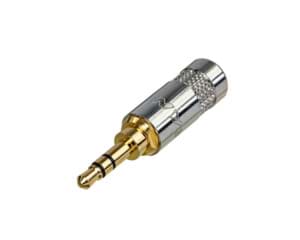 jack 3,5mm steker 3-polig nikkel goud