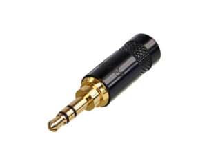 jack 3,5mm steker 3-polig zwart goud kabelOD<8.5mm