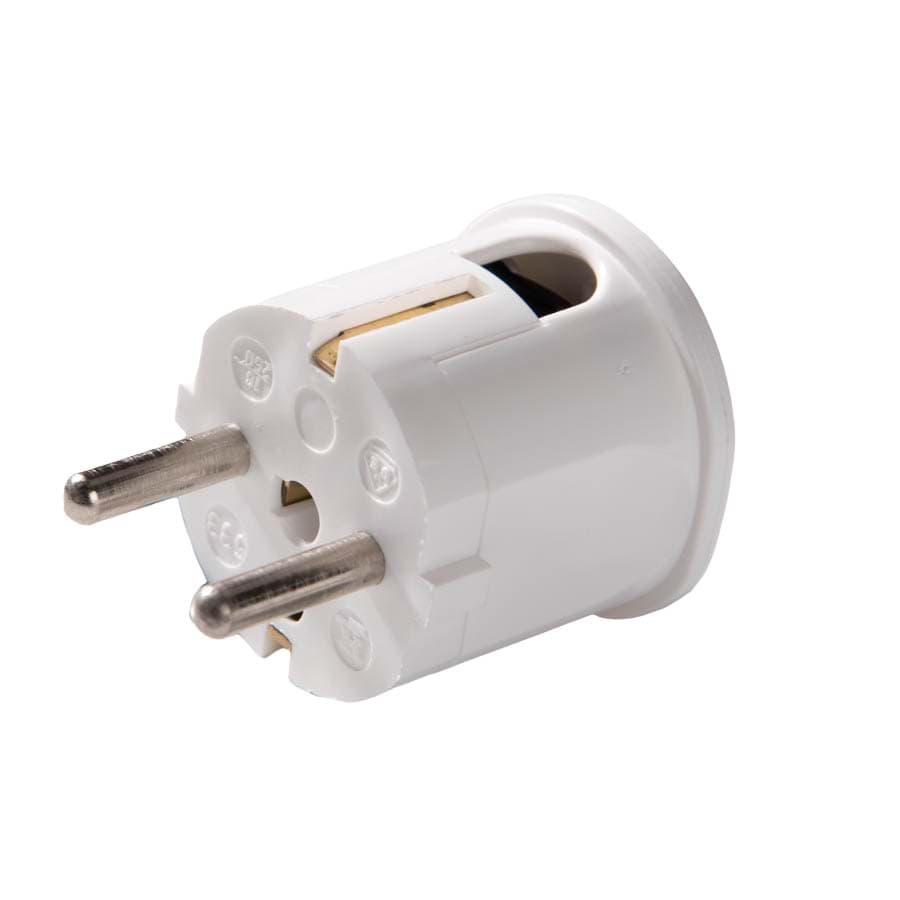 stekker-haaks randaarde thermoplast wit 533 Kaiser