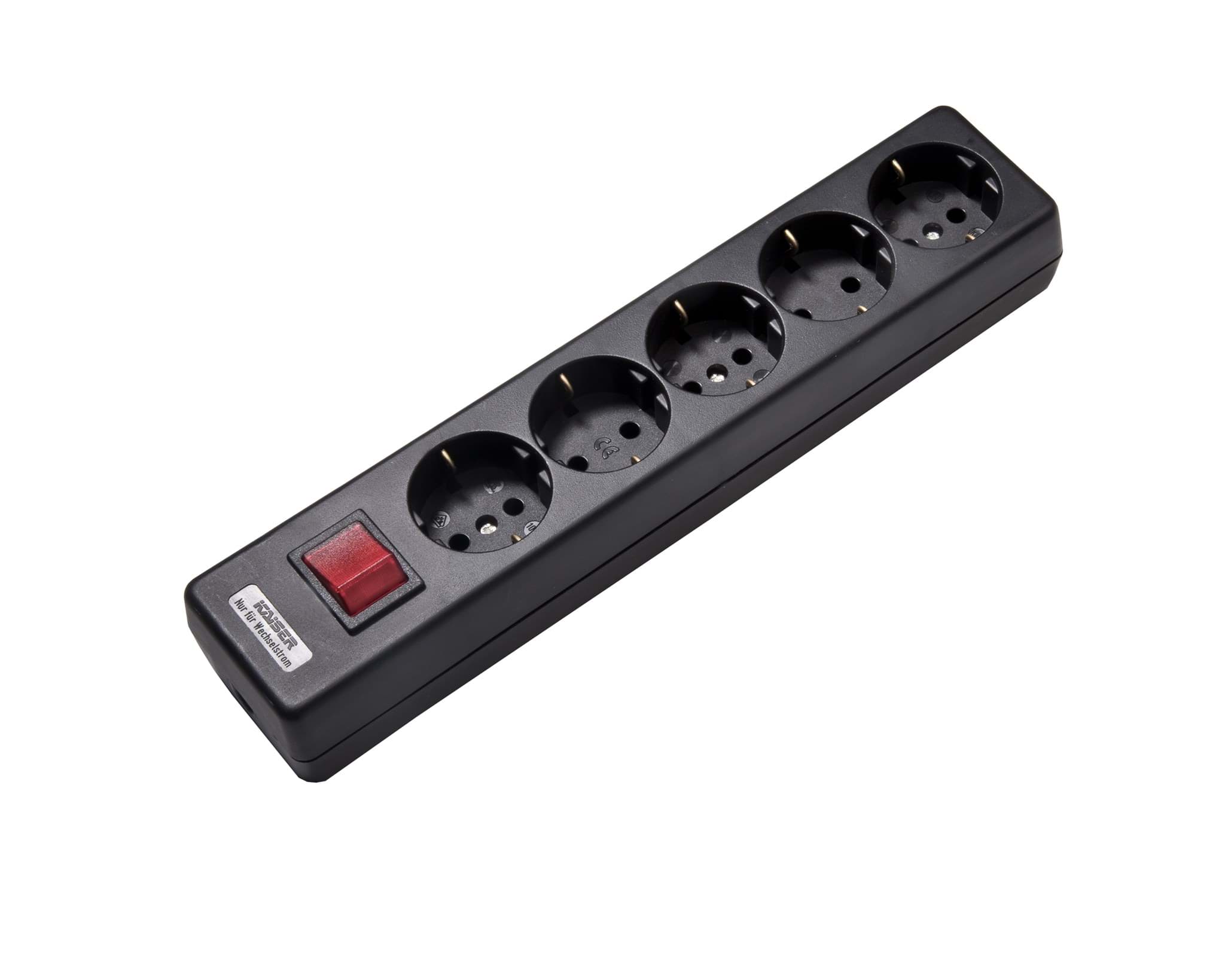 contactdoos randaarde  5v45gr+schakelaar zwart portable