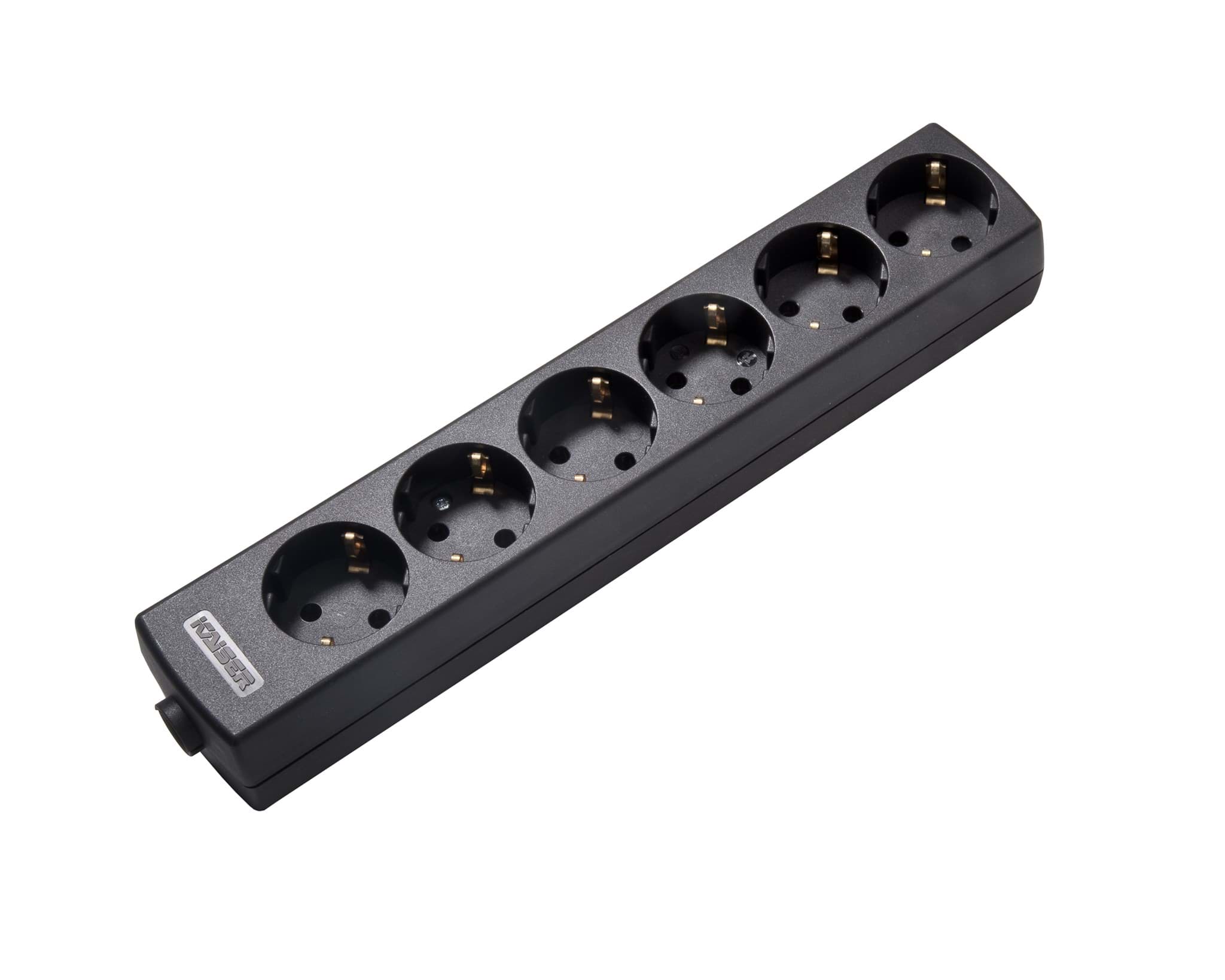 contactdoos randaarde  6v45gr zwart portable