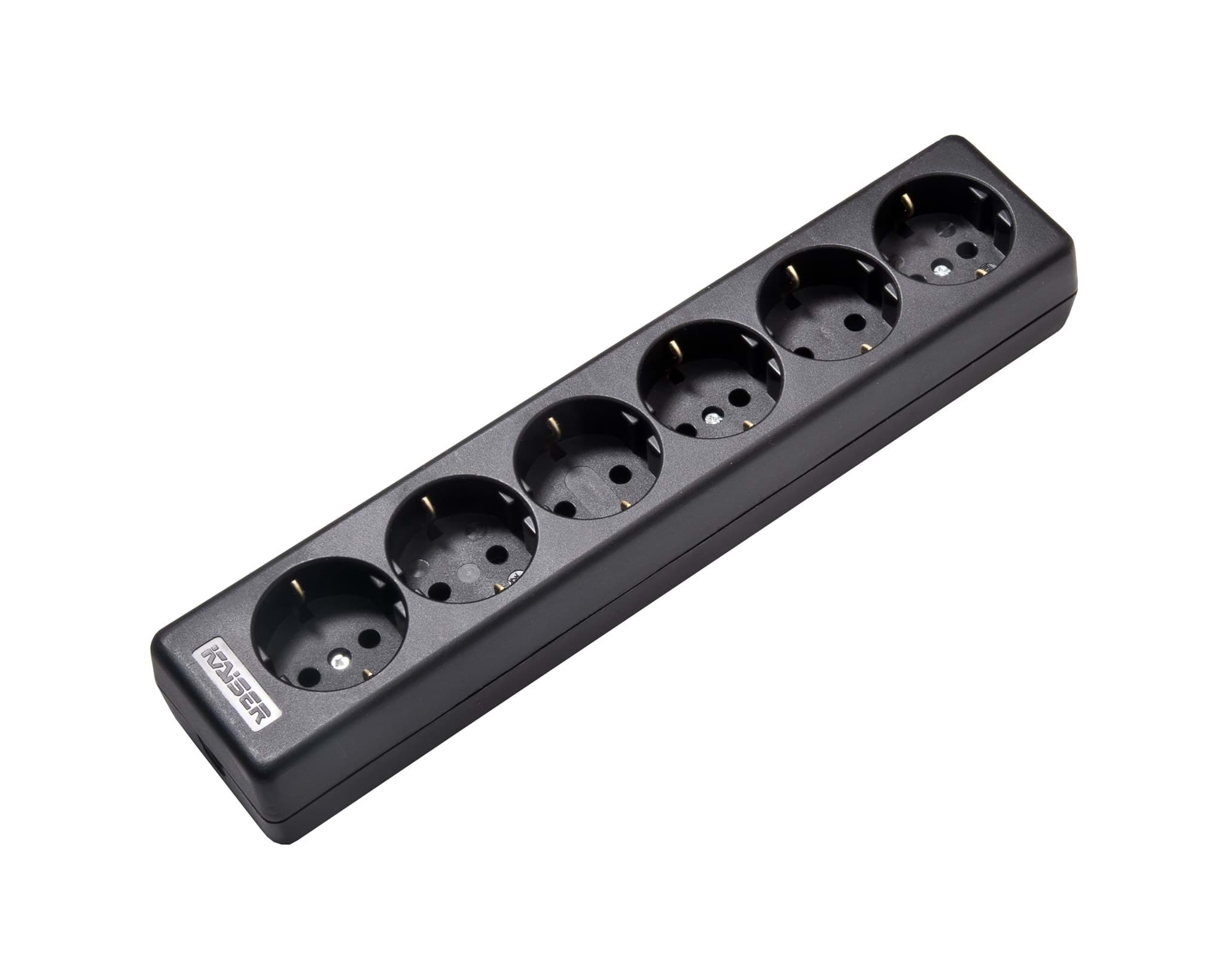 contactdoos randaarde  6v90gr zwart portable