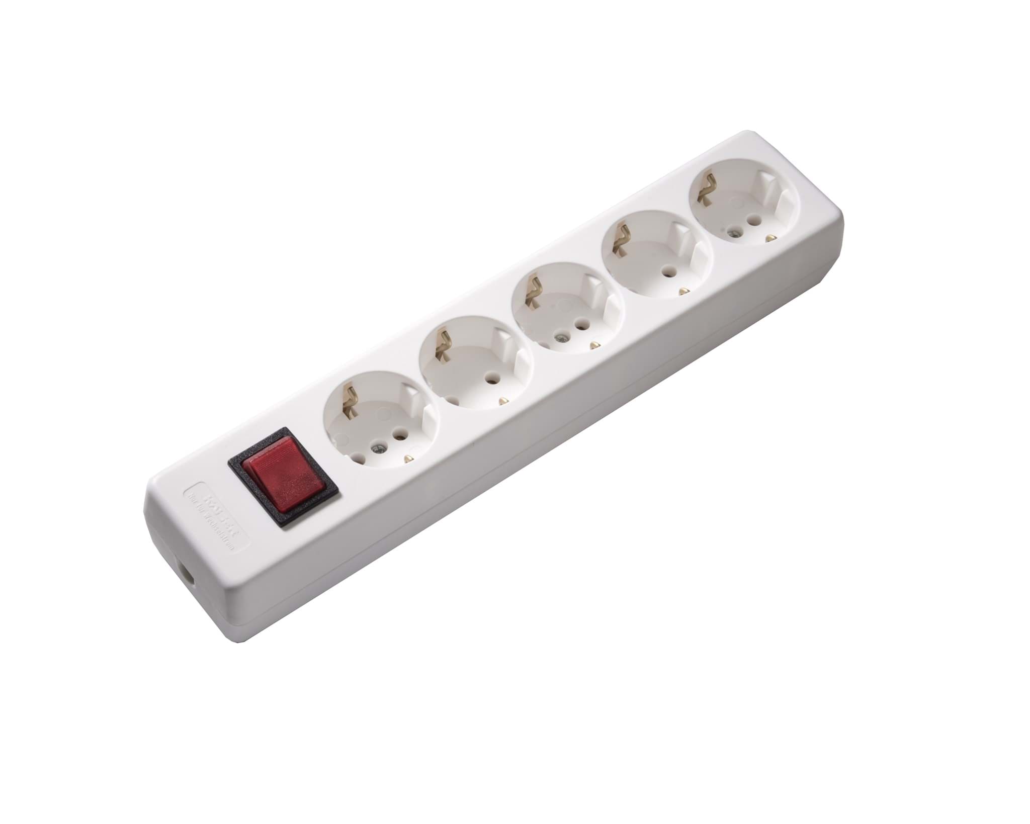 contactdoos randaarde  5v45gr+schakelaar wit portable