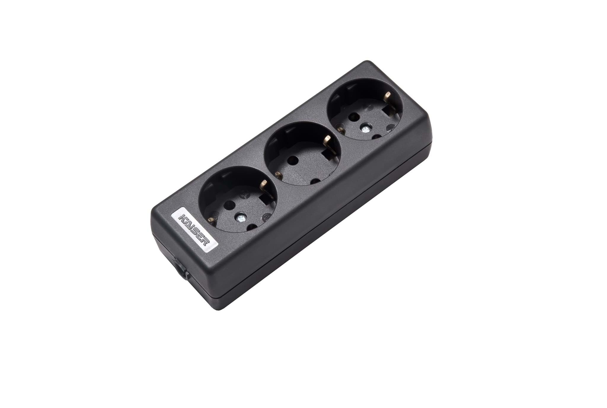 contactdoos randaarde  3v zwart portable