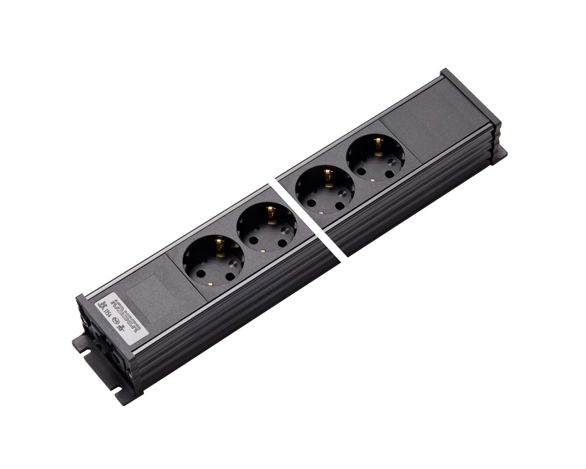 contactdoos randaarde  3v45gr zwart 1102 GST18 Adels AC166 in+uit