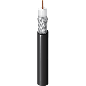 videokabel 1.0/4.6AF Dca-s1d1a1 zwart (RG6-U HDTV)