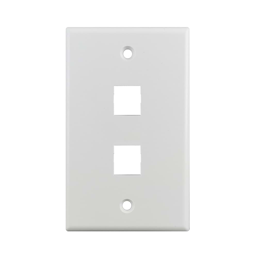 wandplaat US 1-gang 2x keystone wit Simpy45
