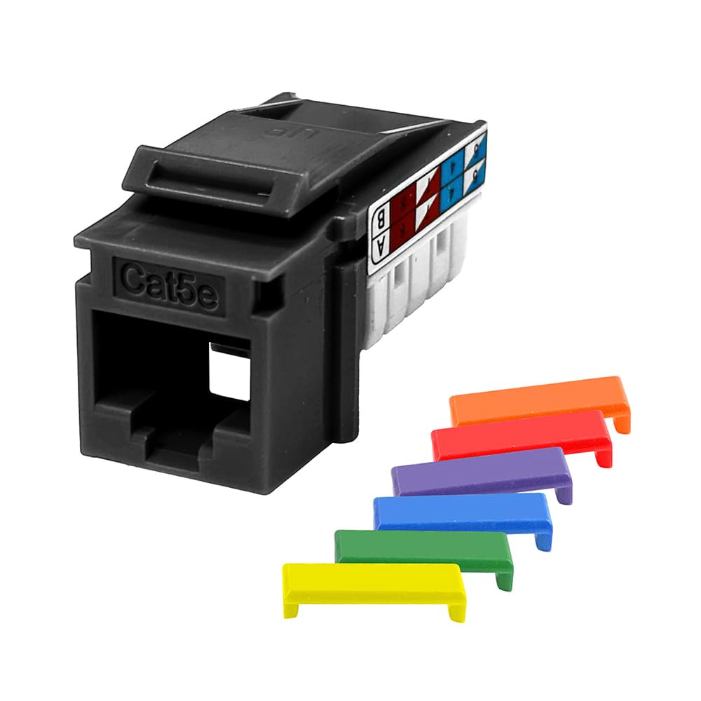 keystone RJ45/110 CAT5E UTP zwart  90gr S45
