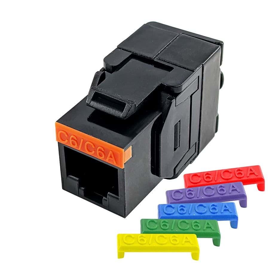 keystone RJ45/110-Toolless CAT6/6A UTP zwart 180gr S45