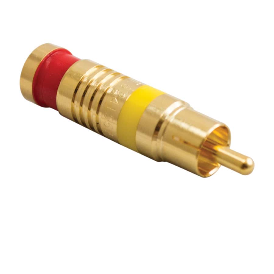 RCA compressie connector goud voor RG59/U ZK10