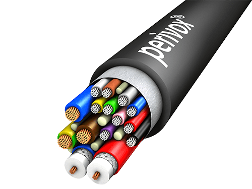 Combikabel VIDEO+POWER (2x0.54L/2.3 + 3x0,75mm2 + 10S) FRNC zwart