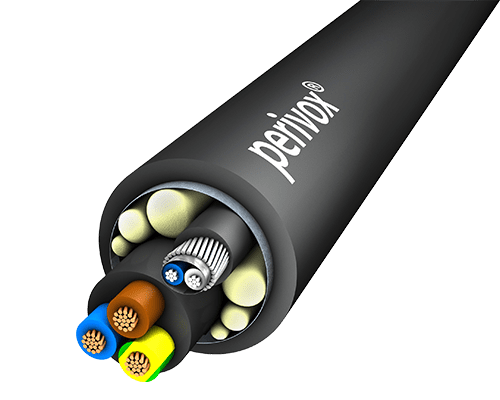 Combikabel DMX+POWER (1xDMX + [3G1,5mm2]Y) PVC zwart d=15mm
