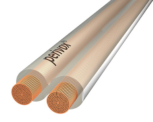 Luidsprekerkabel PLAT 2x4,0mm2(0,15)OFC transparant/transparant-wit