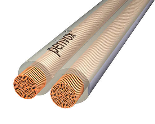 Luidsprekerkabel PLAT 2x6,0mm2(0,15)OFC transparant/transparant-grijs