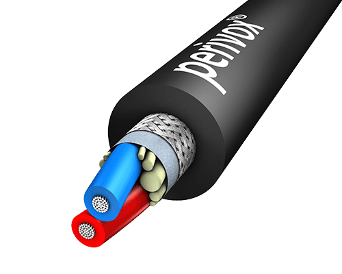 Microfoonkabel 2x0,25mm2 NF-CP d=3,8mm PUR-ROBUST zwart