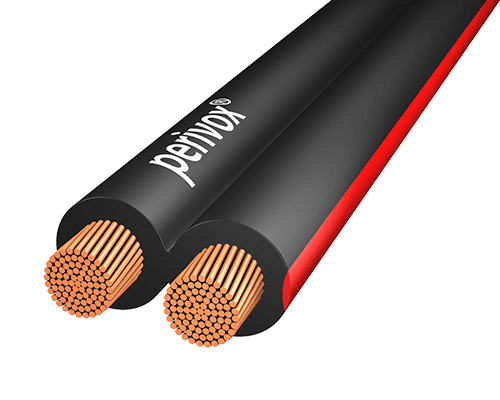Luidsprekerkabel PLAT 2x0,75mm2(0,20) zwart/zwart-rood
