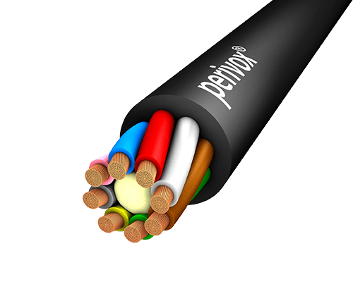 Luidsprekerkabel  8x4,0mm2 PVC zwart (kern+8)