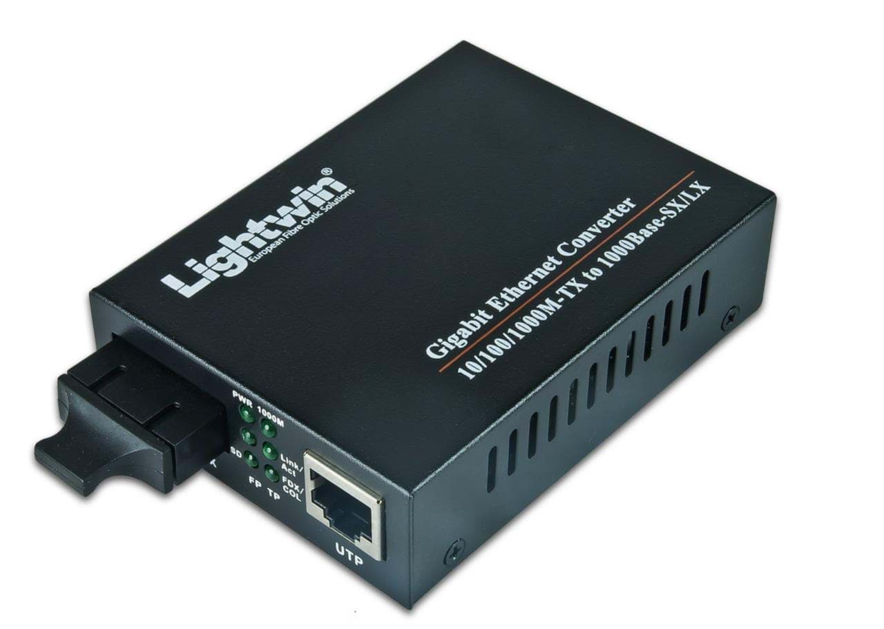 Gigabit mediaconverter SingleMode SC 1310nm 20km RJ45-10/100/1000 LW