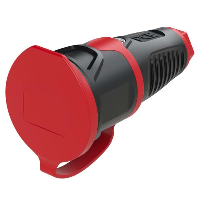 koppeling randaarde rubber-TPE afdekkap zwart/rood IP54 Taurus2 PCE