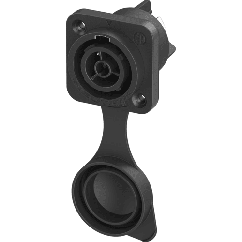 powerCON TRUE1 paneelmontage+kap bus IP65/IP66/IP67 tab 6,3x0,8mm