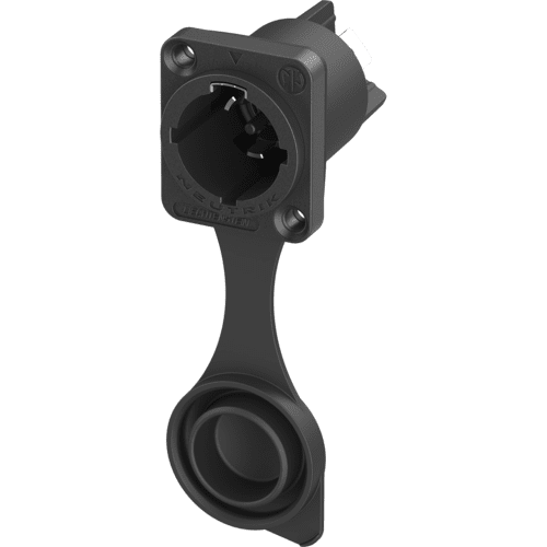 powerCON TRUE1 paneelmontage+kap -D- pen IP65/IP66/IP67 tab 6,3x0,8mm
